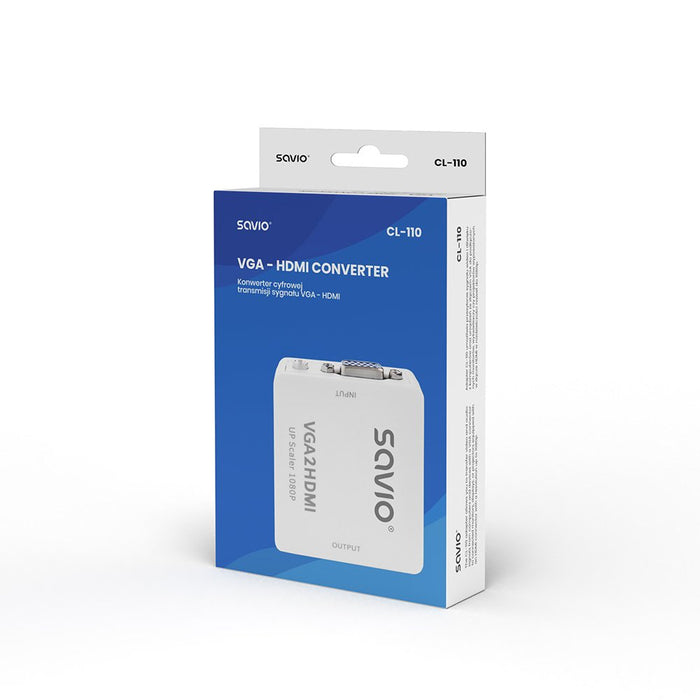 EAN 5901986043836 - Savio CL-110 Konwerter/Adapter VGA-> HDMIFull HD/1080p 60Hz tarjeta y adaptador de interfaz HDMI imagen 6