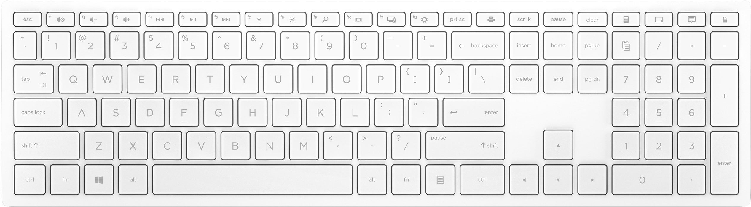 EAN 0192545460248 - HP Pavilion Wireless Keyboard 600 White teclado RF inalámbrico imagen 3