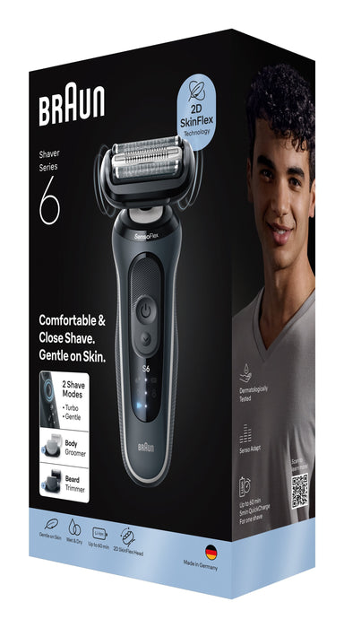Afeitadora  Braun Series 6 62-G1650s (Negro) 8700216645362