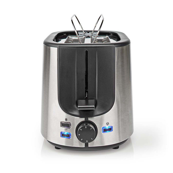 EAN 5412810336272 - Nedis KABT300EAL tostadora 7 2 rebanada(s) 1000 W Aluminio, Negro imagen 2