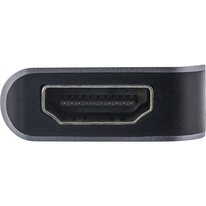 Hub Inline Usb 3.2 Gen.1, 2x Usb-A 5gbps + Hdmi 4k/30hz + Usb Type-C Pd 87w, Aluminio, Gris