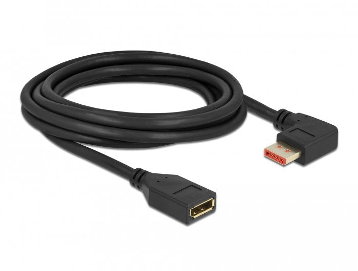 Delock Alargador Displayport Macho 90° Derecha Angular A Hembra De 8k 60 Hz 3 M