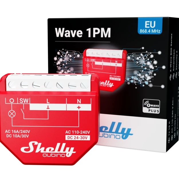 EAN 3800235269022 - Shelly Qubino Wawe 1PM Interruptor inteligente Rojo imagen 5