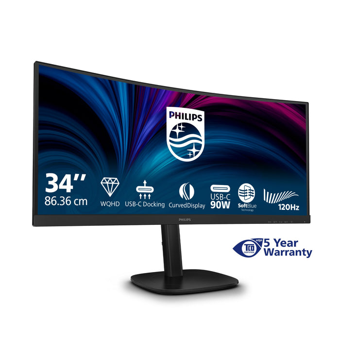 EAN 8721038002409 - Philips 3000 series 34B2U3600C/00 pantalla para PC 86,4 cm (34") 3440 x 1440 Pixeles Wide Quad HD LCD Neg imagen 4