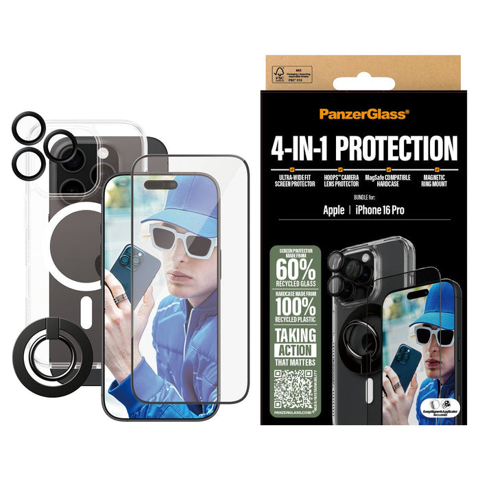Panzerglass® 4-In-1 Protection Schutzset Für Iphone 16 Pro