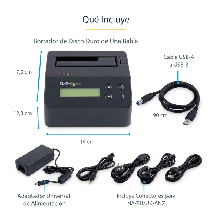 Startech.Com Borrador Y Docking Station De Unidad De Disco - Autónoma Con Soporte Para 4kn