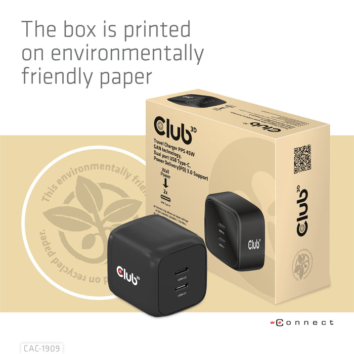 EAN 8719214472382 - CLUB3D CAC-1909EU cargador de dispositivo móvil Teléfono móvil, Portátil, Smartphone Negro Corriente alte imagen 5