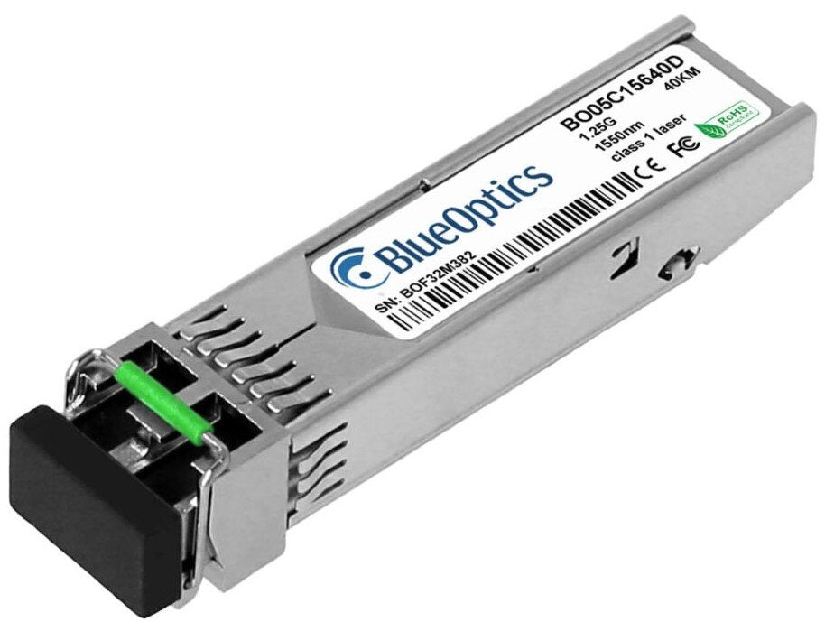 Blueoptics Alcatel-Lucent Sfp-Gig-Lh40 Blueoptics Bo05c15640d Sfp Transceiver, 1000base-Ex, Singlemode Fiber, 1550nm, 40km