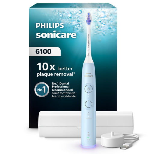 EAN 8720689021784 - Philips Sonicare 6100 series HX7406/02 cepillo eléctrico para dientes Adulto Cepillo dental sónico Azul c imagen 1
