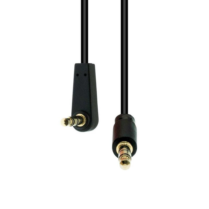 3-Pin Angled Slim Cable M-M  Black 1.5m