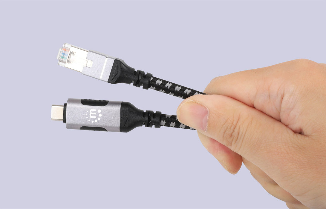EAN 0766623394826 - Manhattan 394826 cambiador de género para cable RJ-45 USB-C Negro, Plata imagen 7