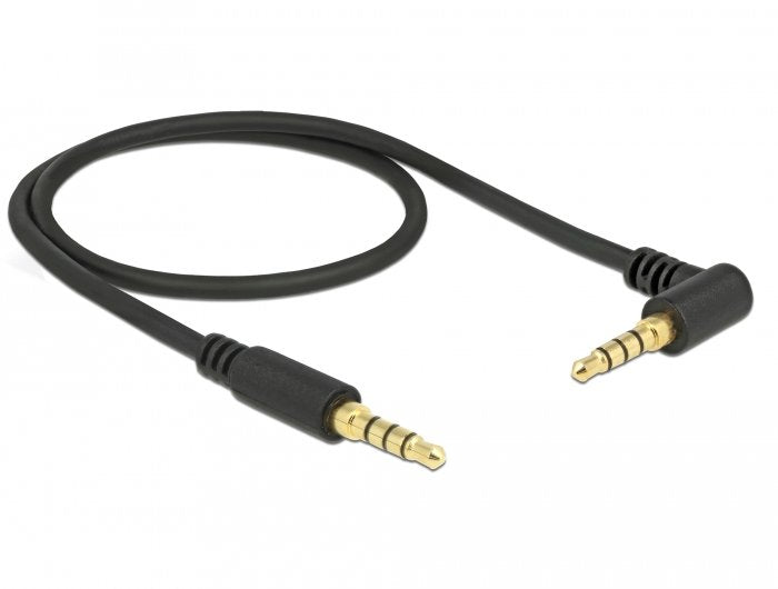 Delock 85607 Cable De Audio 3.5mm 4pin-St > St  0,50m Acodado Negro