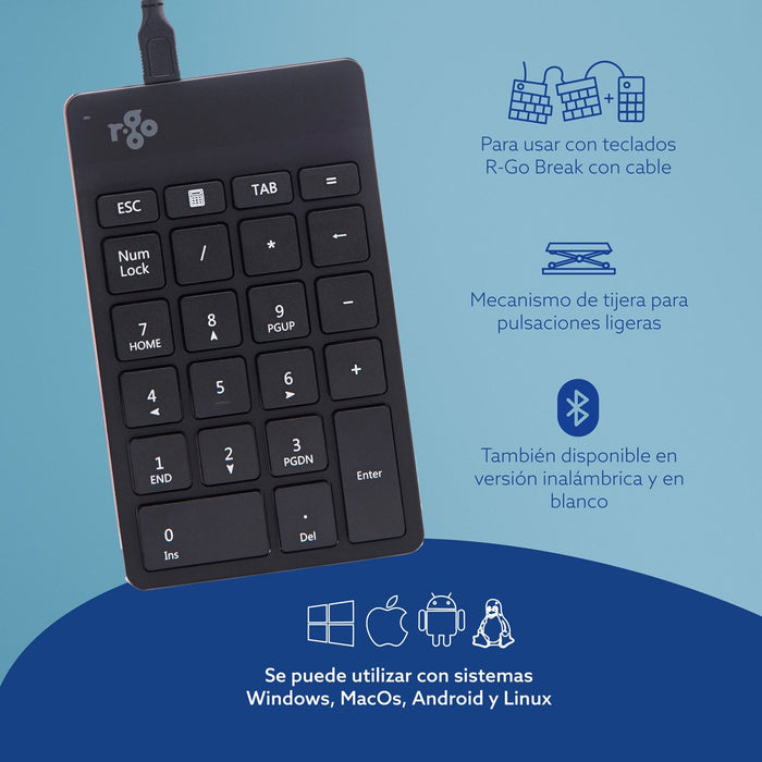 EAN 8719274491439 - R-Go Tools RGOCONMWDBL teclado numérico Universal USB imagen 7