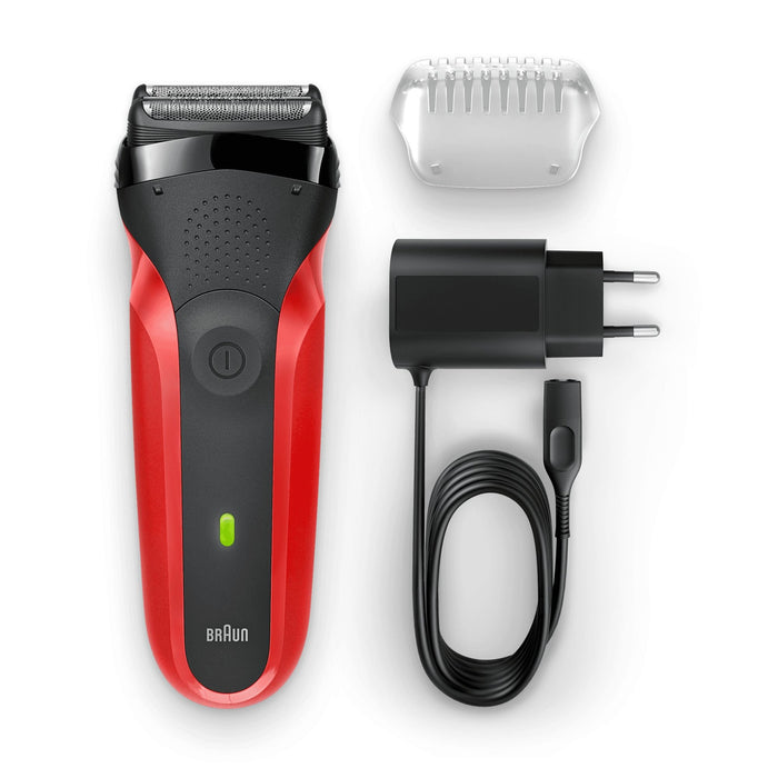 EAN 4210201163343 - Braun Series 3 300s Máquina de afeitar de láminas Recortadora Negro, Rojo imagen 3