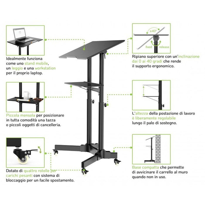 EAN 8051128101669 - Techly ICA-TB TPM-1BK soporte para ordenador portátil Negro imagen 5