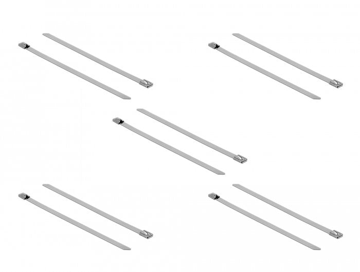 Delock Edelstahlcablebinder L 300 X B 7,9 Mm 10 Stück