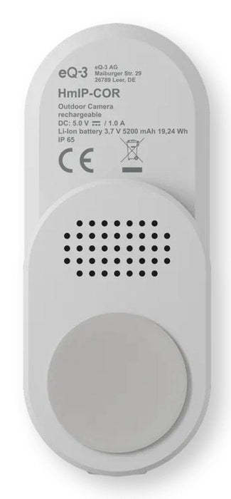 Homematic Ip Batería-Auenkamera (Hmip-Cor) (Wei Negro, 3mp, Wlan)