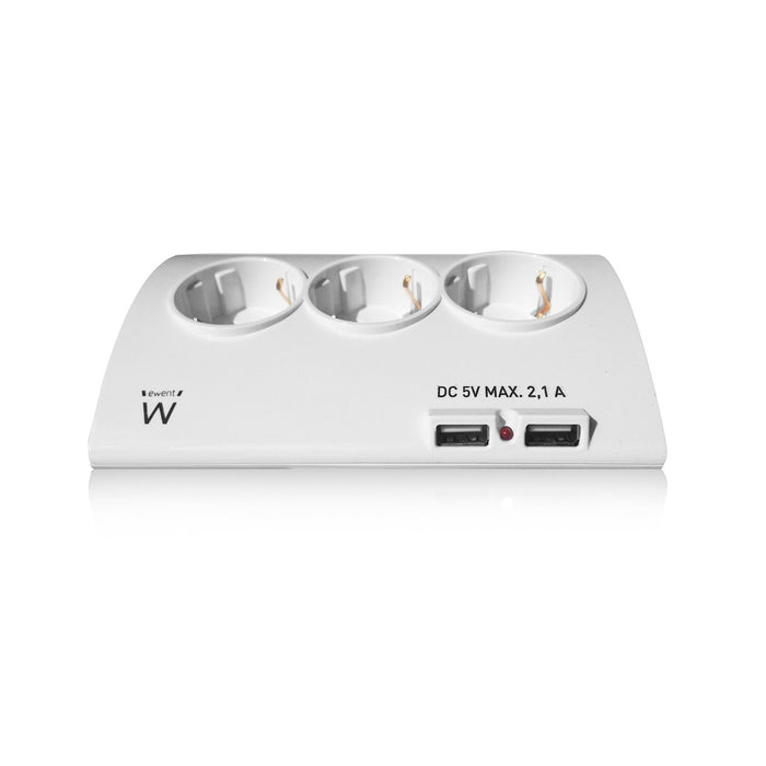 EAN 8056045879851 - Ewent EW3935 base múltiple 1,5 m 5 salidas AC Interior Blanco imagen 3