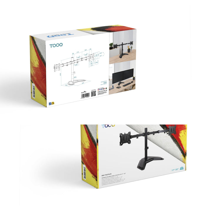 EAN 8433281012028 - TooQ DB1702TN-B soporte para monitor 81,3 cm (32") Escritorio Negro imagen 7