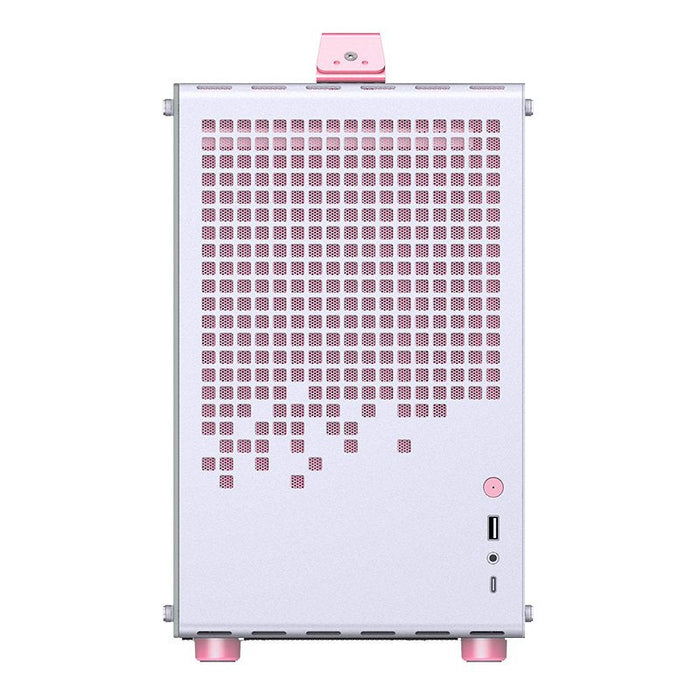 Jonsplus Z20 Micro-Atx Gehäuse, Mit Tragegriff - Blanco/Rosa