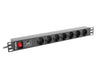 EAN 5901969414486 - Lanberg PDU-07F-0200-IEC-BK unidad de distribución de energía (PDU) 7 salidas AC 1U Negro imagen 2