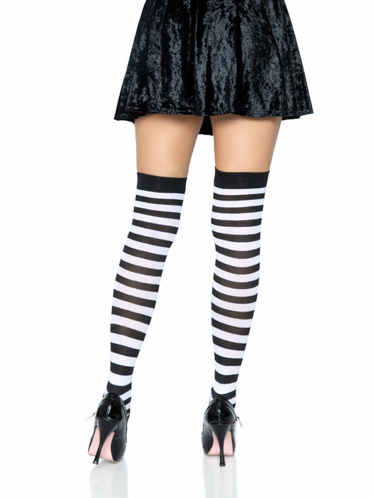 EAN 0714718005836 - Leg Avenue 6005_00722 pantis y media Negro, Blanco imagen 2