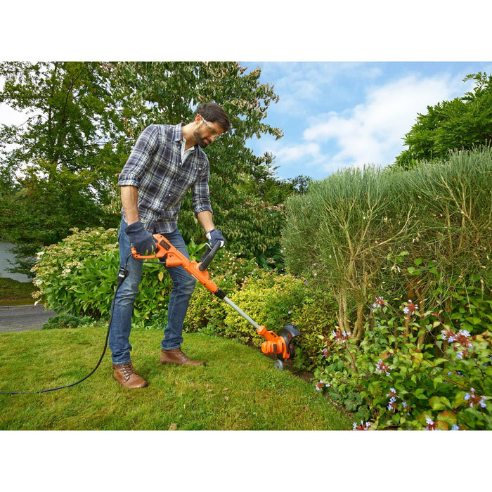 Black+Decker Set Multicortadora 3 En 1 Besta530cm-Qs, Cortacésped Naranja/Negro, 550 W, Incluido Chasis De Cortacésped Besta530cm-Qs