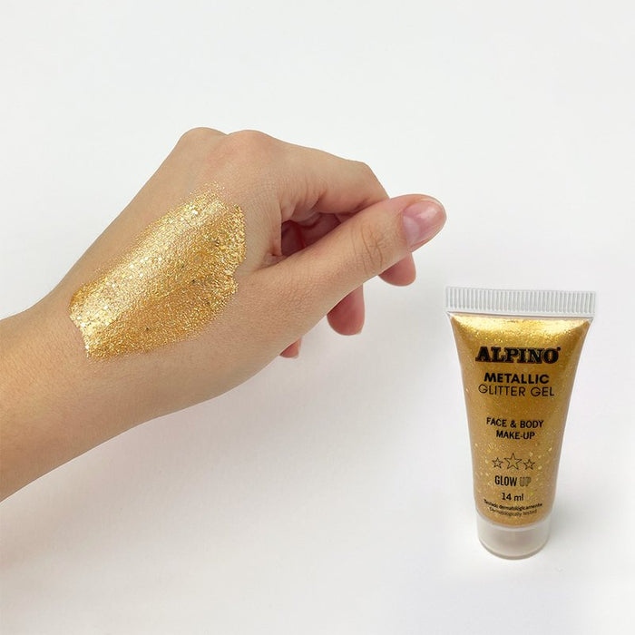 Alpino Gel Con Purpurina Metallic Glitter Oro