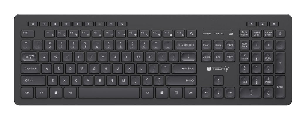 Techly Ictwc006-Us Teclado Inalámbrico Rf 2.4ghz Usb Chocolate