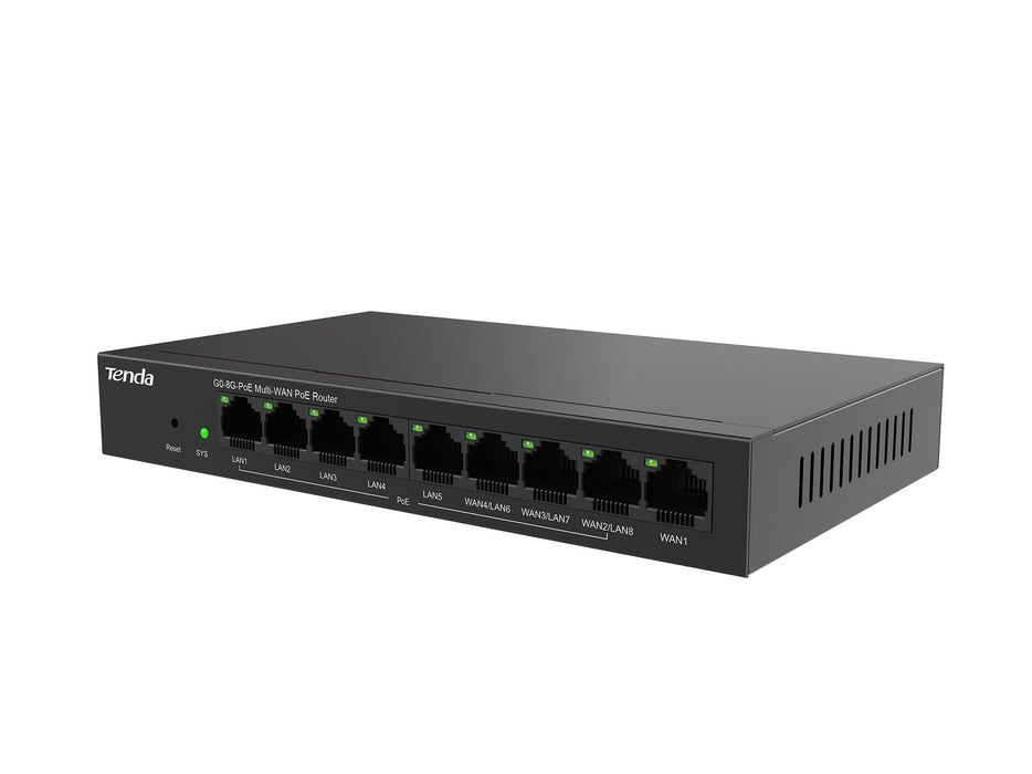 EAN 6932849426489 - Tenda G0-8G-PoE router Gigabit Ethernet Negro imagen 2