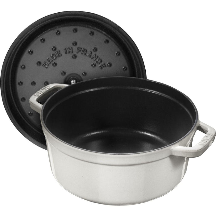 Staub La Cocotte 26cm Rund, Weisser Trüffel, Gusseisen