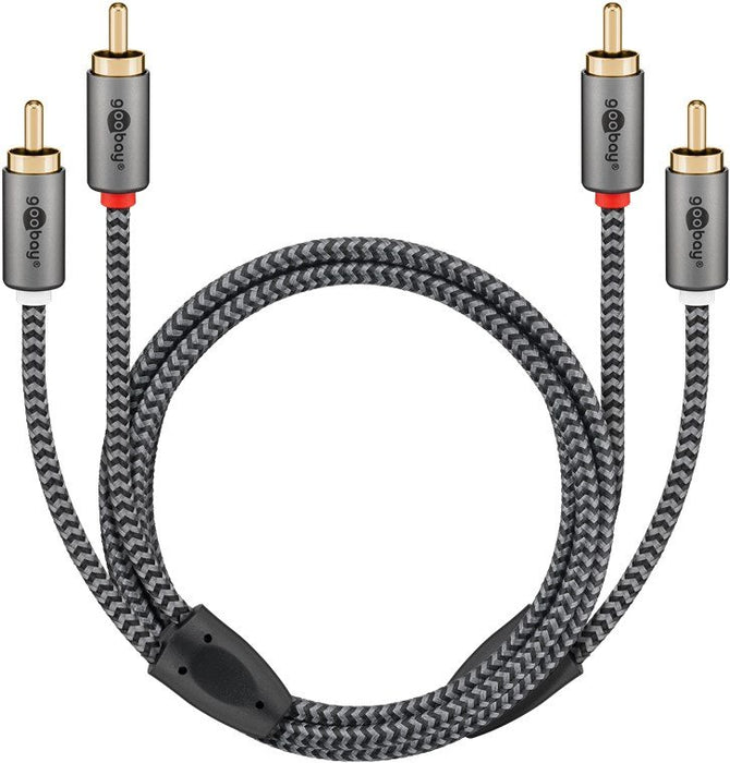 EAN 4040849652912 - Goobay 65291 cable de audio 0,5 m 2 x RCA Negro, Plata imagen 6