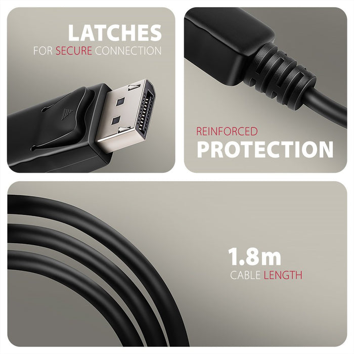 EAN 8595247908797 - Axagon RVD-HI20C2 adaptador de cable de vídeo 1,8 m DisplayPort HDMI Negro imagen 3
