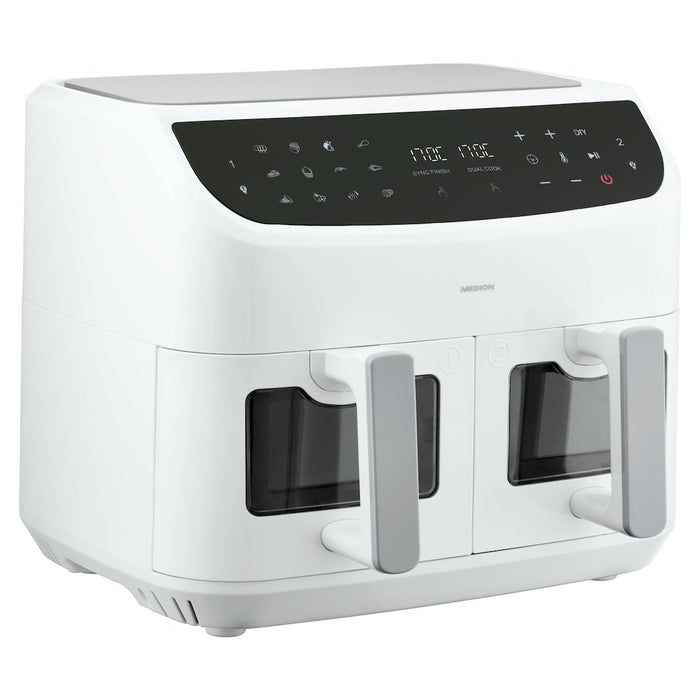 Freidora  Medion Doppel  Life P20 Md11760 Xxl (Blanco, 2.600 Watt, 2 Körbe Je 4,35 Liter) 50077283
