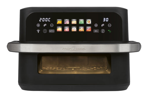 EAN 4006160013139 - ProfiCook PC-FR 1313 H Doble 10 L Independiente 2400 W Freidora de aire caliente Negro, Acero inoxidable imagen 1