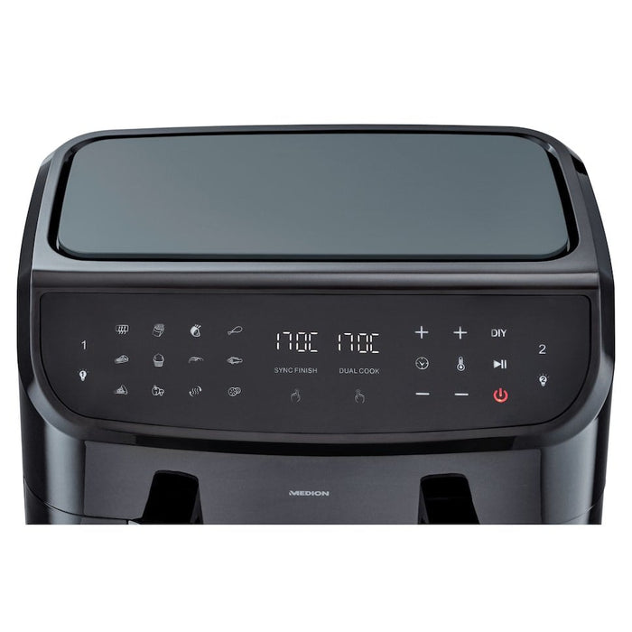 Freidora Medion Doppel Life P20 Md11760 Xxl (Negro, 2.600 Watt, 2 Körbe Je 4,35 Liter) 50077281