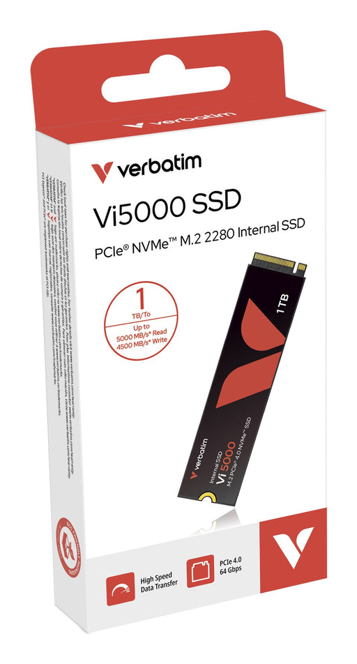 EAN 0023942318262 - Verbatim Vi5000 1 TB M.2 PCI Express 4.0 NVMe 3D NAND imagen 1