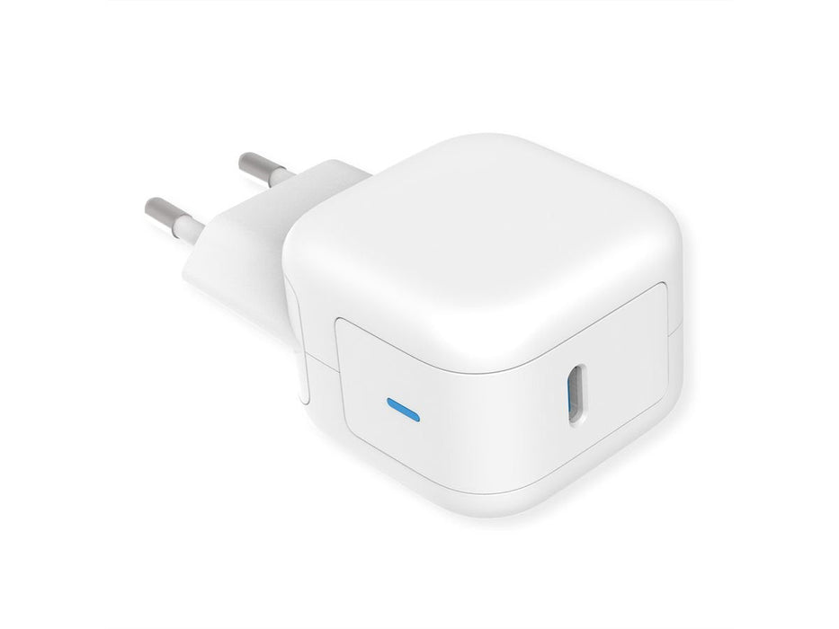 Usb Charger Con Euro-Conector Macho 1 Port Tipo C Gan 20w