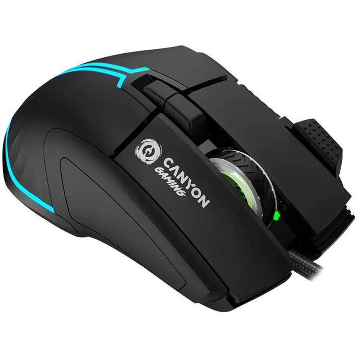 Raton Canyon Gaming Fortnax Gm-636 20000 Dpi Rgb 9 Keys Bk Retail