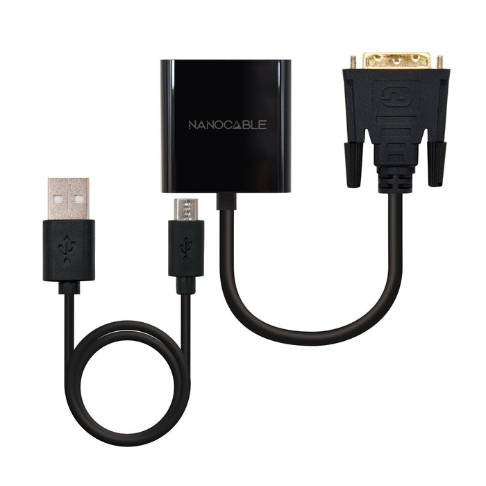 EAN 8433281008014 - Nanocable 10.16.2008-BK adaptador de cable de vídeo 0,1 m imagen 1