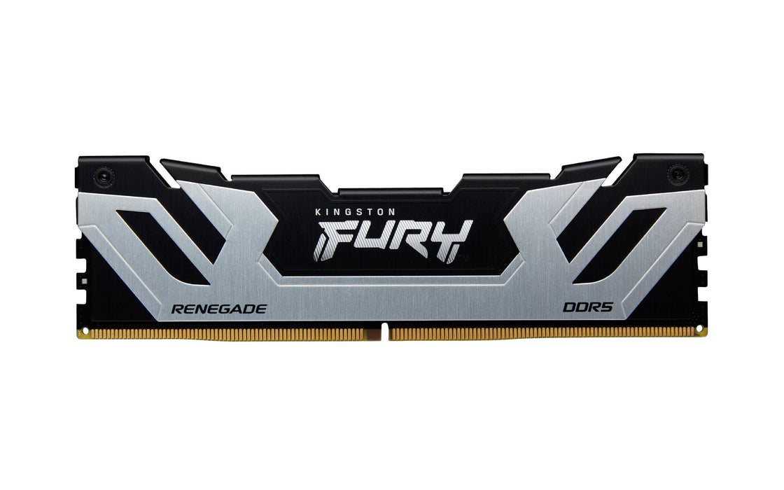 Memoria Kingston Fury 24 Gb 24x1gb Ddr5-8800, Ram Plateado/Negro, Kf588cu42rs-24, Renegade, Intel Xmp Kf588cu42rs-24