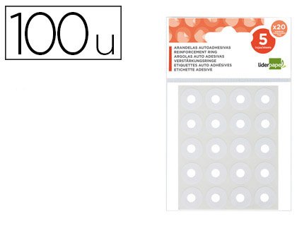 EAN 8423473429864 - Liderpapel AA01 etiqueta autoadhesiva Alrededor Blanco 100 pieza(s) imagen 2