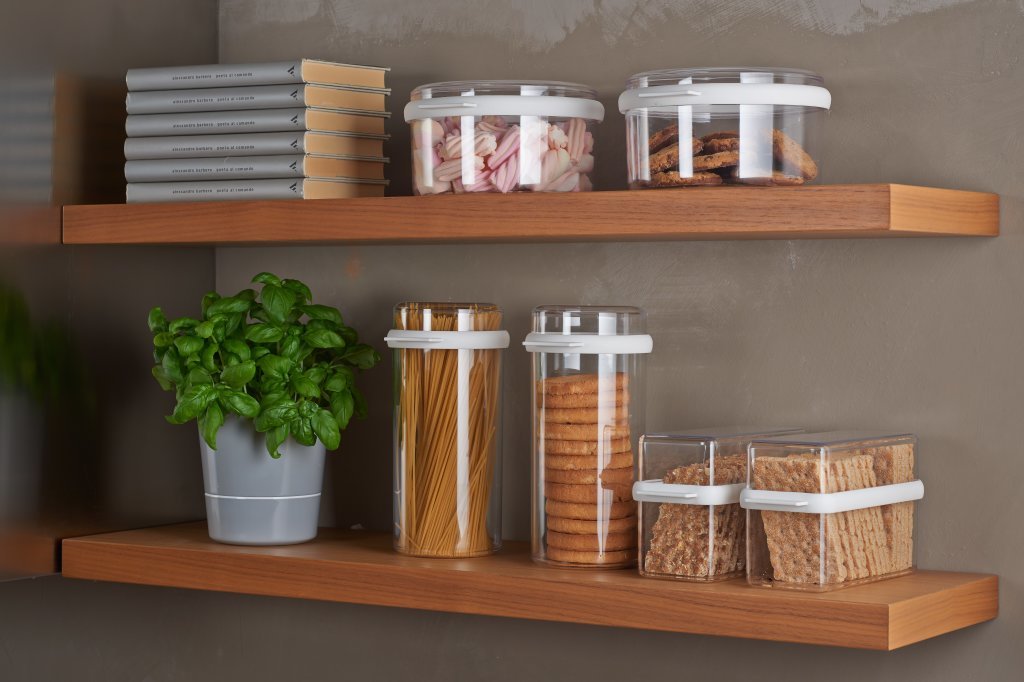 Rosti Mepal 106719030600 Recipiente De Almacenar Comida Rectangular Caja 1,6 L Transparente, Blanco