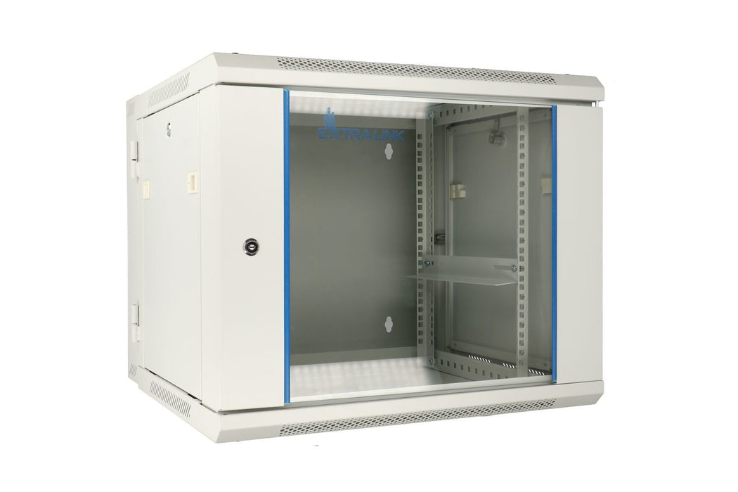 Extralink 9u 600x600 Azh Gris  Armario Rackmount Montaje En La Pared, Tipo Swing