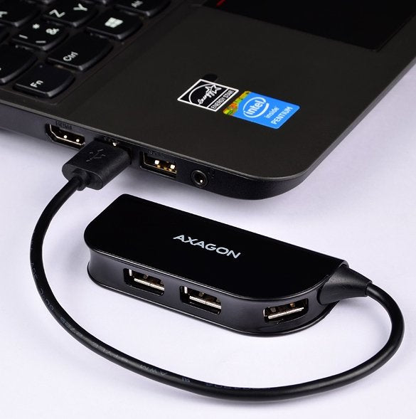 EAN 8595247902764 - Axagon HUE-X4B hub de interfaz USB 2.0 480 Mbit/s Negro imagen 3