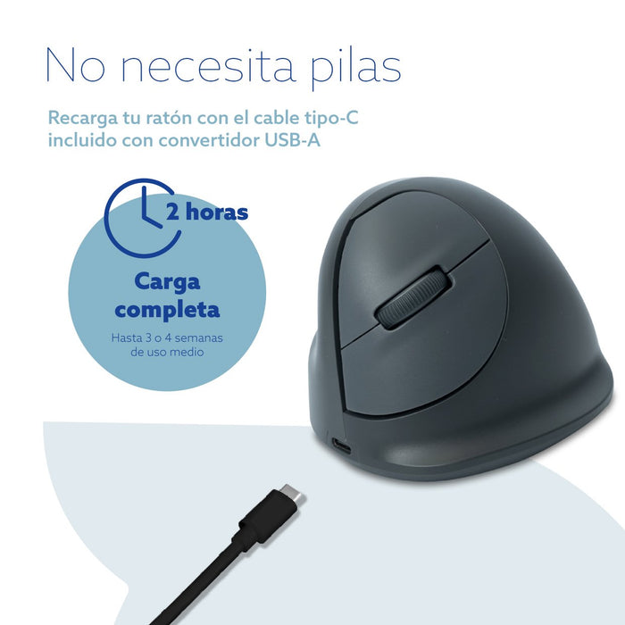 R-Go Ratón He Basic Ergonómico Izquierda Bluetooth