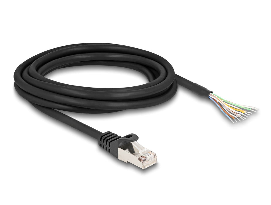 Delock 80207 Cable Rj50 Macho A Extremos Abiertos S/Ftp 3 M Negro