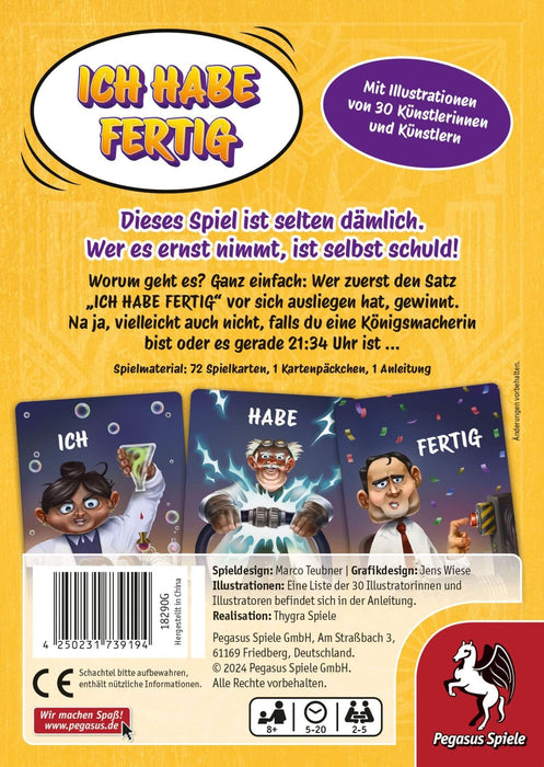 EAN 4250231739194 - Pegasus Spiele I'VE FINISHED 20 min Juego De Cartas Familia imagen 4