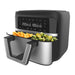 EAN 8435771907081 - Cecotec Cecofry Dual 9000 Sencillo 9 L Independiente 2850 W Freidora de aire caliente Negro, Acero inoxid imagen 2