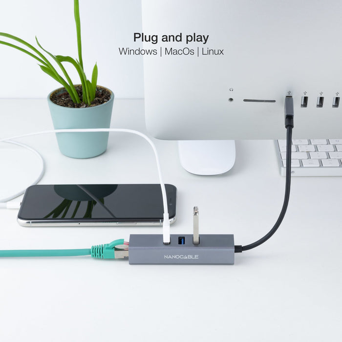EAN 8433281011465 - Nanocable 10.03.0407 base para portátil y replicador de puertos Alámbrico USB 3.2 Gen 1 (3.1 Gen 1) Type- imagen 4